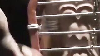 MuscleJockBound.com - Chet Walker suffers heavy chain tugging his meat