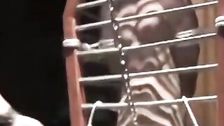 MuscleJockBound.com - Chet Walker suffers heavy chain tugging his meat