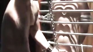 MuscleJockBound.com - Chet Walker suffers heavy chain tugging his meat
