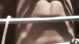 MuscleJockBound.com - Chet Walker suffers heavy chain tugging his meat