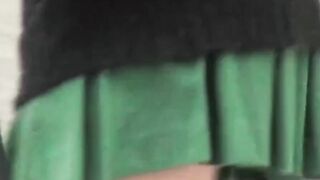 Japanese girls lose control peeing in public restroom stalls