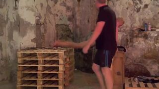 BoyDungeon.com - Mature master dominates younger man and restrains his cock tightly