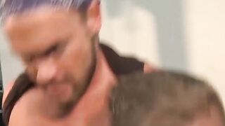 Buff Jessie Balboa is restrained by gym bro for rough makeout