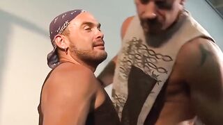 Buff Jessie Balboa is restrained by gym bro for rough makeout
