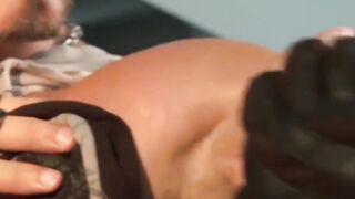 Buff Jessie Balboa is restrained by gym bro for rough makeout