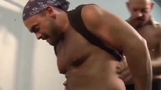 Buff Jessie Balboa is restrained by gym bro for rough makeout