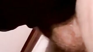 Mature black gay slurps young balls and hot cum