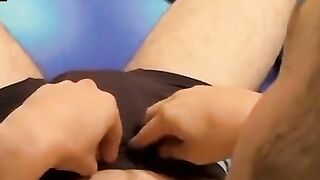 Jocks relentless solo jerk session craving more action