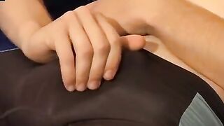 Jocks relentless solo jerk session craving more action