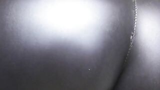 Tattooed Amateur in Leather Pants Shows Off Her Big Ass on Webcam
