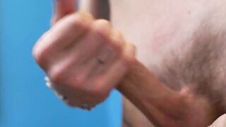 Henry Wilcox strokes his throbbing hard dick fast