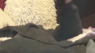 Aroused Asian lady caught on hidden cam fingering hard