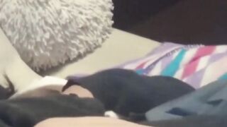 Aroused Asian lady caught on hidden cam fingering hard