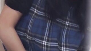 Insatiable Japanese slut keeps her hands buried in wet cunt