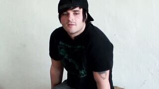 Alluring Tyler jacks massive rod while big balls bounce