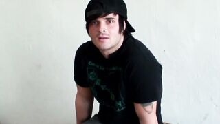 Alluring Tyler jacks massive rod while big balls bounce