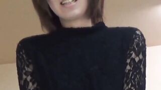 Brunette babe shows puddle after peeing before spycam