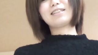 Brunette babe shows puddle after peeing before spycam