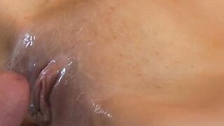 Lovely babe Wendy takes a shower after getting ravaged by a lusty DILF