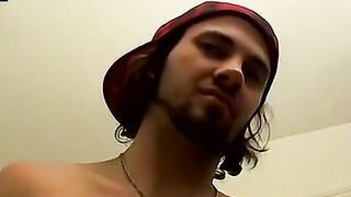 Str8Thugs.com - Thug's solo hands-on penis pleasuring session next to recording TV