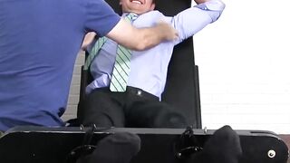 Brian Fisher squirms through relentless tickling