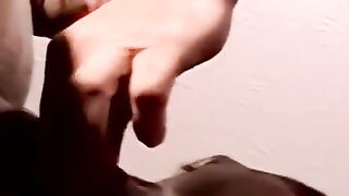 Hung amateur unloads salty jizz in black gays mouth
