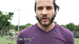 Jacked Dante Drackis paid to play with my long cock