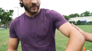Jacked Dante Drackis paid to play with my long cock