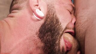Muscle gays suck hungrily before switching to rough anal