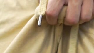 Lecio Mar strokes his long pink cock till its leaking