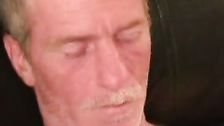 Rough mature guy gets nude and wanks aggressively