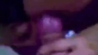 Indonesian Babe Leily Sucks White Cock for Mouthful of Cum