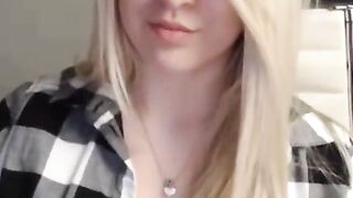 Blonde 18-Year-Old Amateur With Big Natural Tits on Webcam