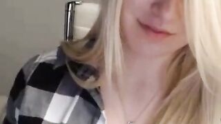 Blonde 18-Year-Old Amateur With Big Natural Tits on Webcam