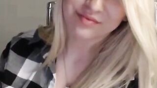 Blonde 18-Year-Old Amateur With Big Natural Tits on Webcam