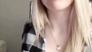 Blonde 18-Year-Old Amateur With Big Natural Tits on Webcam