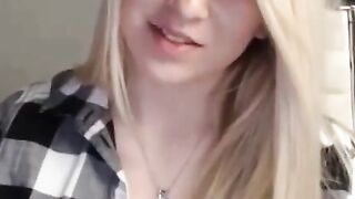 Blonde 18-Year-Old Amateur With Big Natural Tits on Webcam