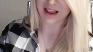 Blonde 18-Year-Old Amateur With Big Natural Tits on Webcam