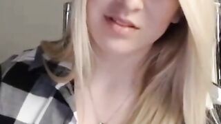Blonde 18-Year-Old Amateur With Big Natural Tits on Webcam
