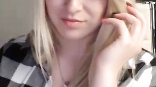 Blonde 18-Year-Old Amateur With Big Natural Tits on Webcam