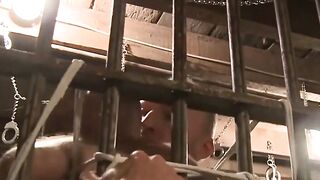 MuscleJockBound.com - Paul Stag spits and rim jobs captive's hairy ass
