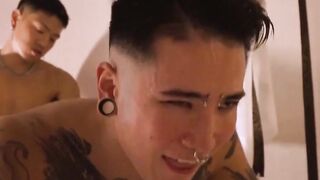 Sammy Sins ruins Yoshi Kawasaki with a giant dildo ramming