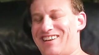 Mature guy jerks off and erupts with huge thick ropes