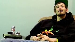 JoeSchmoeXXX.com - Young man goes naked and strokes his dick before cumming forcefull