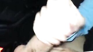 Blowjob in a Car, but She Won't Swallow