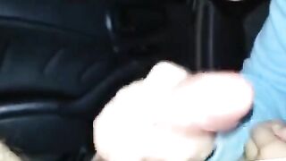 Blowjob in a Car, but She Won't Swallow