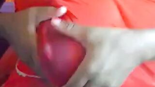 Big-Tit Black Milf Plays with Dildo on Webcam