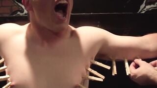 Convict Andre Hardy was strapped spreadeagle to a metal pole