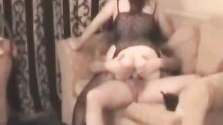 British Girl's Dirty Talk During Homemade Sofa Sex