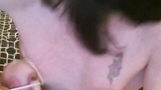 Tied tits, pumped pussy amateur BDSM webcam show